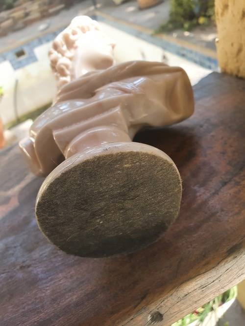 FOR THIA STONE LOOK RESIN BUST OF ONE OF THE GREEK GODS OR EMPERORS 22.5CM