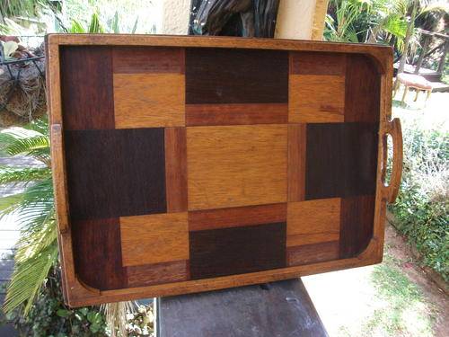RATHER SPLENDID!!!!! LARGE MULTI COLOURED WOOD TRAY. THIS WILL NOT DISAPPOINT. WORTHWHILE