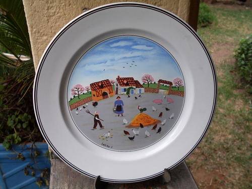 BEAUTIFUL NAIF DESIGN PASTORAL SCENE PLATE BY VILLEROY & BOCH