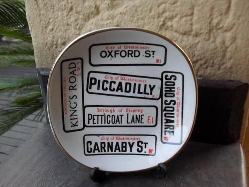FALCONWARE LONDON SOUVENIR TYPE OF SWEET DISH/SMALL PLATE....WELL KNOWN NAMES