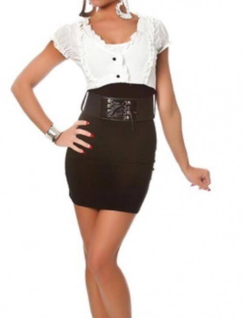Sexy office dress with belt