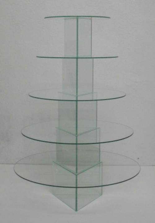 5 Tier Round Glass Cake/Cupcake Stand