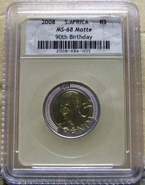 ### Mandela 90th Birthday TOP GRADE ### MS68 MATTE ###