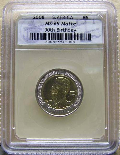 ### Mandela 90th Birthday TOP GRADE ### MS69 MATTE ###