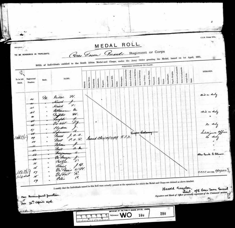 Boer War - QSA medal - Full size - Original - Ceres T.G