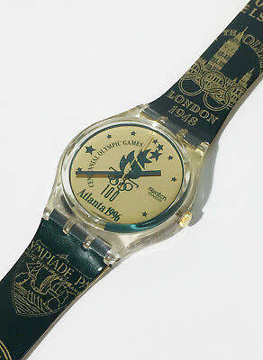 1994 Vintage Swatch Watch GZ136 ATLANTA 1996 OLYMPICS SPECIAL Swiss Unisex