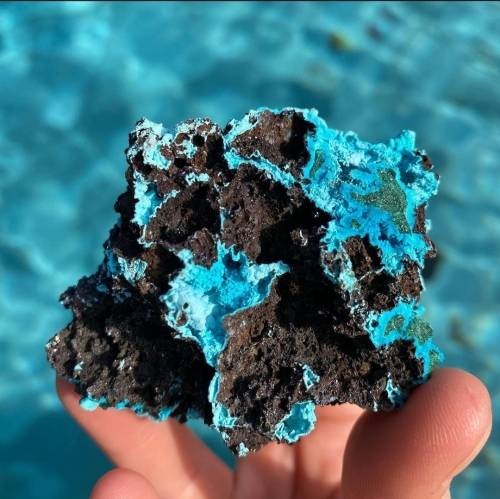 Very Rare Double Pseudomorph Chrysocolla from Congo