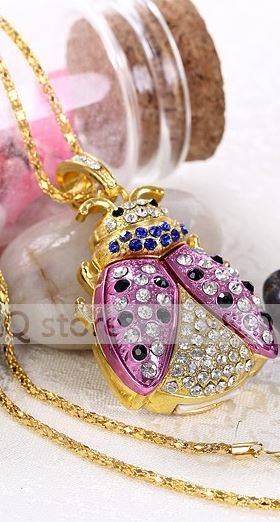 64GB Crystal series USB Flash drive - LADYBUG PINK
