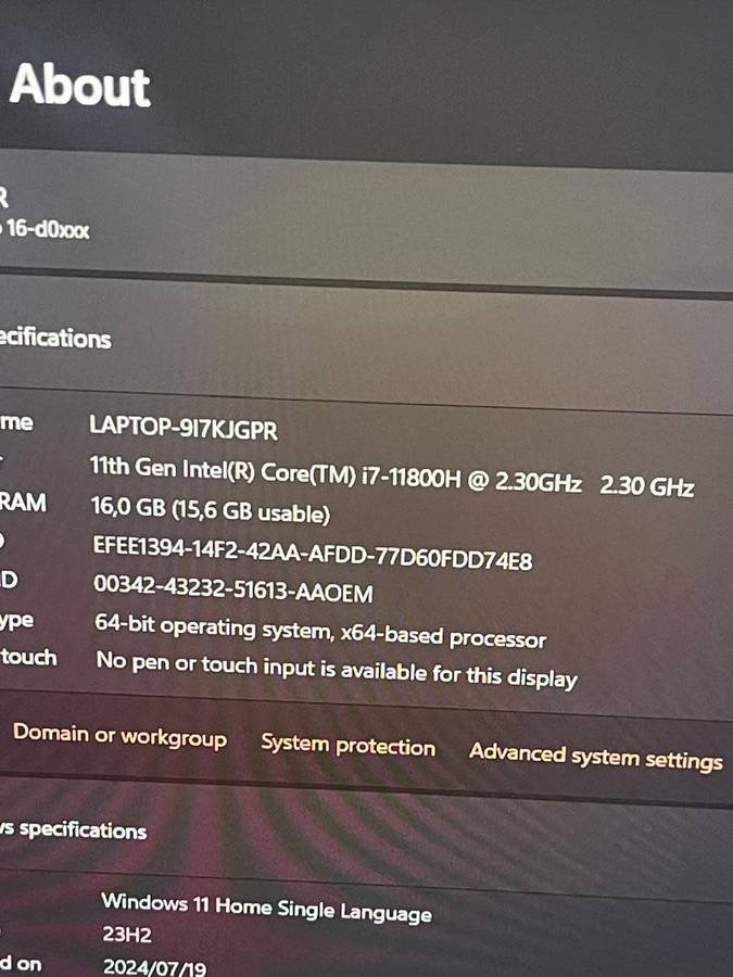 HP  VICTUS 16 GAMING | 4GB NVIDIA RTX 3050 Ti | 11th GEN CORE i7-11800H | 16GB RAM | 512GB SSD WIN11