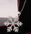 SILVER PLATED, RHINESTONE SNOWFLAKE NECKLACE