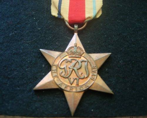 WW2 -THE AFRICA STAR - UN-NAMED