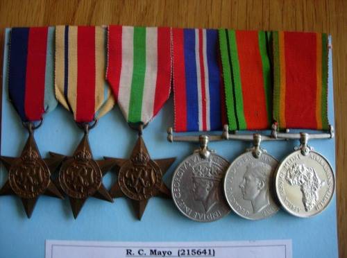 WW2 MEDAL GROUP (6)  NAMED