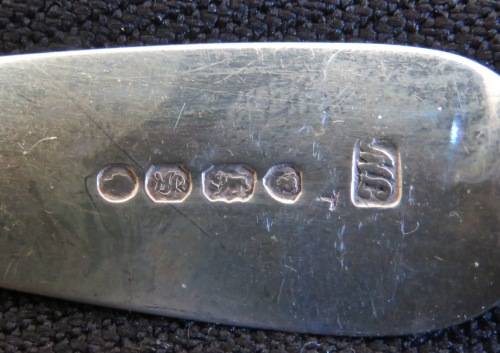 SET OF SIX VICTORIAN SILVER DESERT SPOONS - LONDON 1853