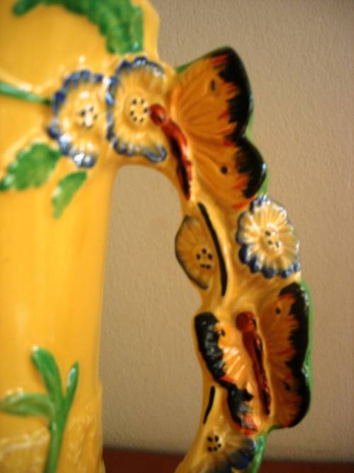 Burleigh Ware Art Deco Flower Jug with Butterfly Handle c1939