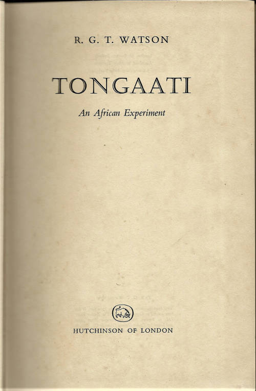 TONGAATI  by R.G.T. WATSON