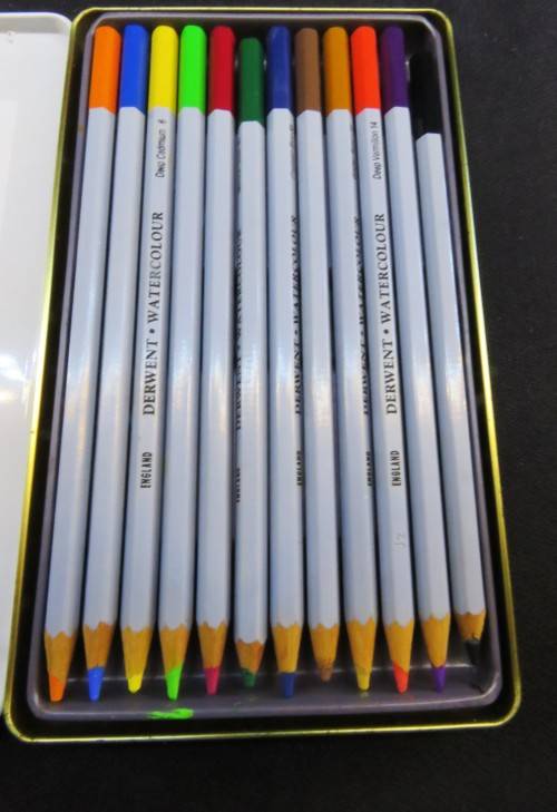 DERWENT WATERCOLOUR PENCILS (x 12)