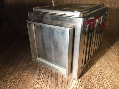 Decorative Stainless Steel & Glass Candle Lantern +/- 13cm x 29cm(Including handle)