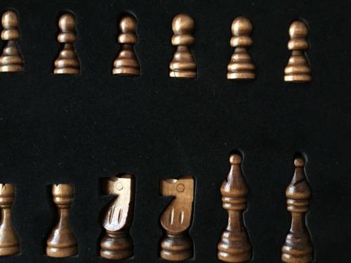 Wooden Chess Set with Wine Box & Wine Accessories