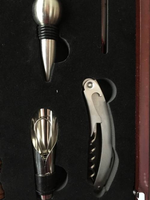 Wooden Chess Set with Wine Box & Wine Accessories