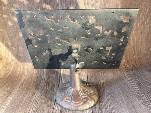 Cast Iron Cook Book Stand with Rabbit Design