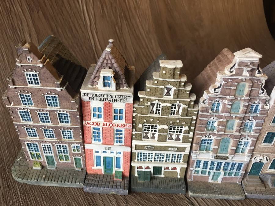 Vintage Miniture Dutch Houses, Cast Resin (Bid for all)