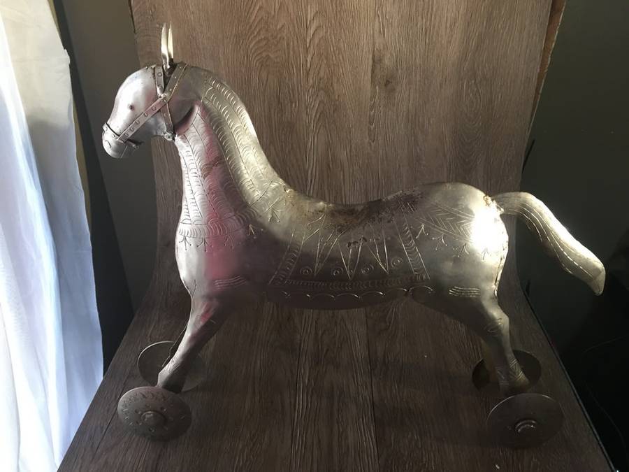 Large Persian Metal Horse