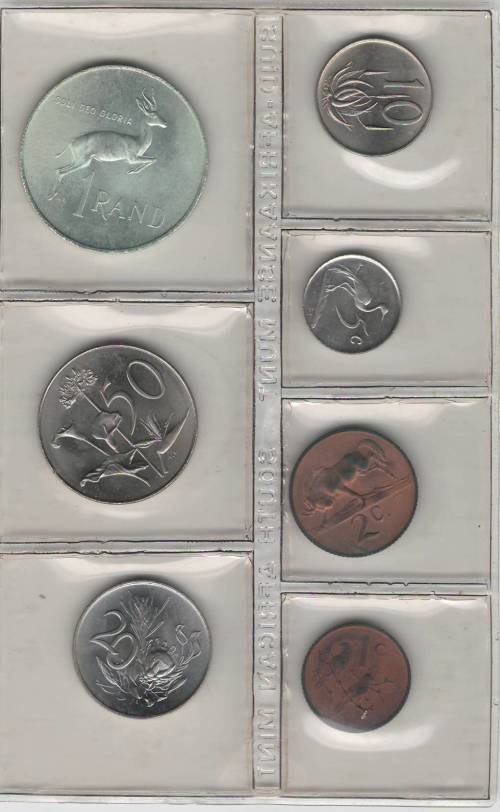 South African R1 Silver proof set 1968