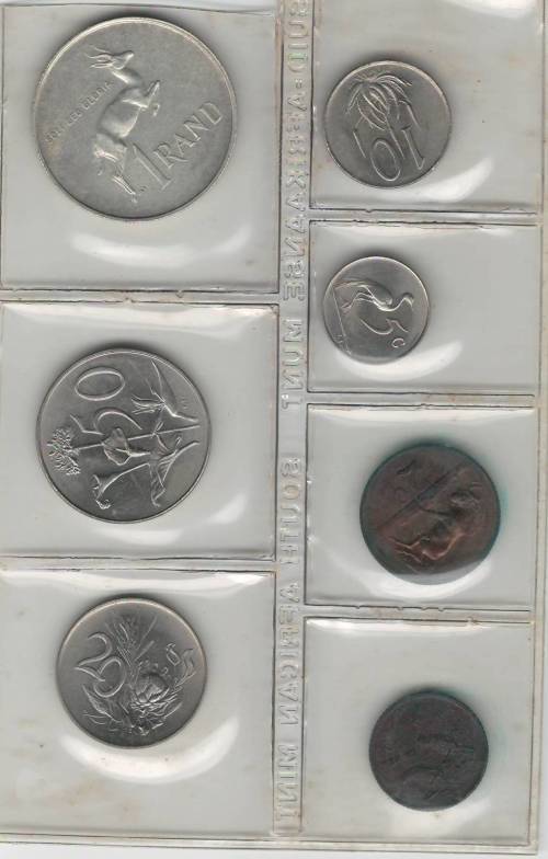 South African R1 Silver proof set 1967