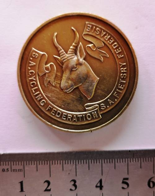 Sterling Silver Medal:South African Cycling Championships:1 Mile 1958