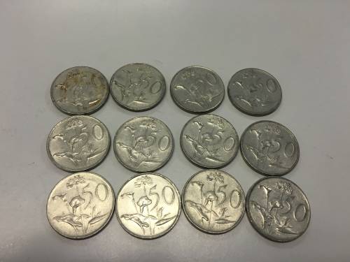 12 x 50c Coins