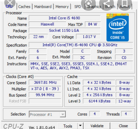 INTEL CORE I5 4690 (4TH GEN) PROCESSOR