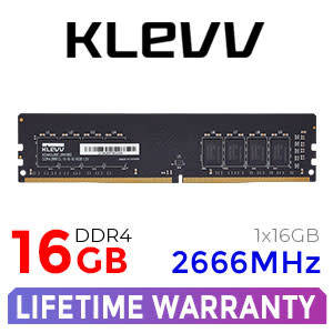 KLEVV 16GB (16GB x 1) 2666MHz DDR4 Desktop Memory