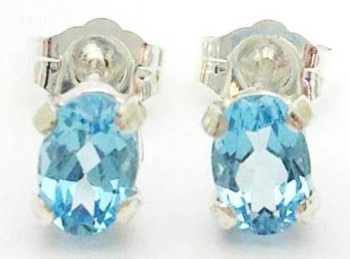 1.15ct SWISS TOPAZ Earrings in Sterling Silver