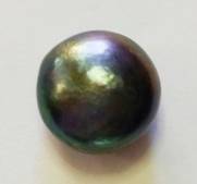PRIVATE COLLECTION: 7.750ct Natural TAHITIAN MULTI COLOURED BLACK PEARL Cabochon 11mm