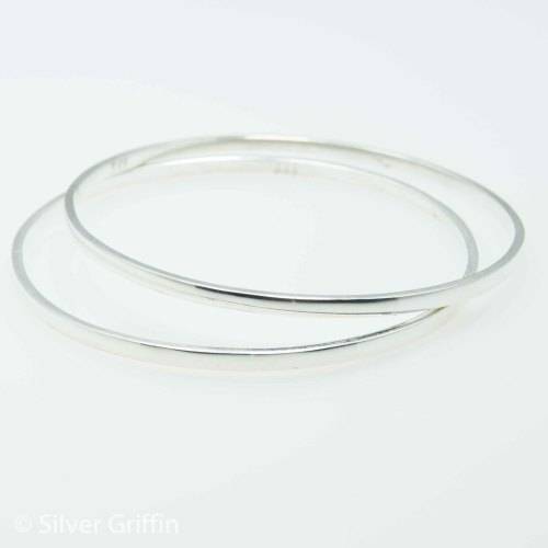 99.9 PURE SOLID SILVER HAND CRAFTED ELEGANT BANGLES EACH BANGLE IS 10g