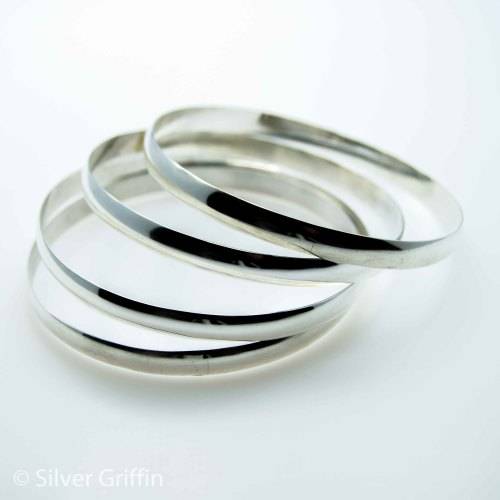 Stunning 99.9 Pure Solid Silver Bangles 4 Available