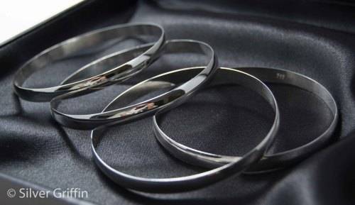 Stunning 99.9 Pure Solid Silver Bangles 4 Available