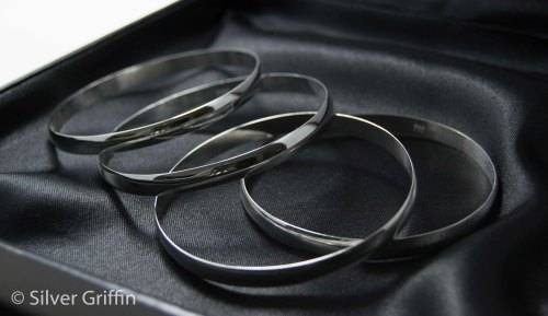 Stunning 99.9 Pure Solid Silver Bangles 4 Available