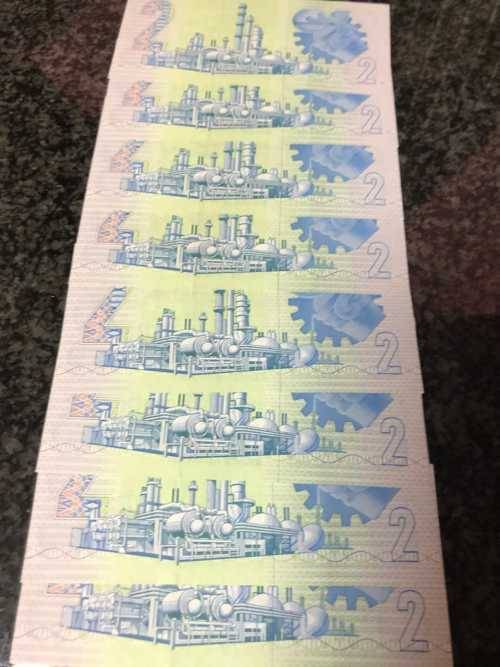 G. DE KOCK UNC 2RAND NOTES .CONSECUTIVE NUMBERS.