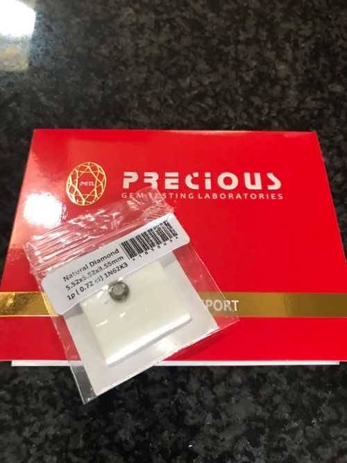 NATURAL FANCY BROWN 0.72ct DIAMONT. CERTIFIED BY PGTL