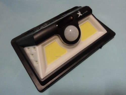 Double LED solar wall light