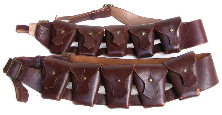 Pair of 1942 military bandoleers in excellent condition