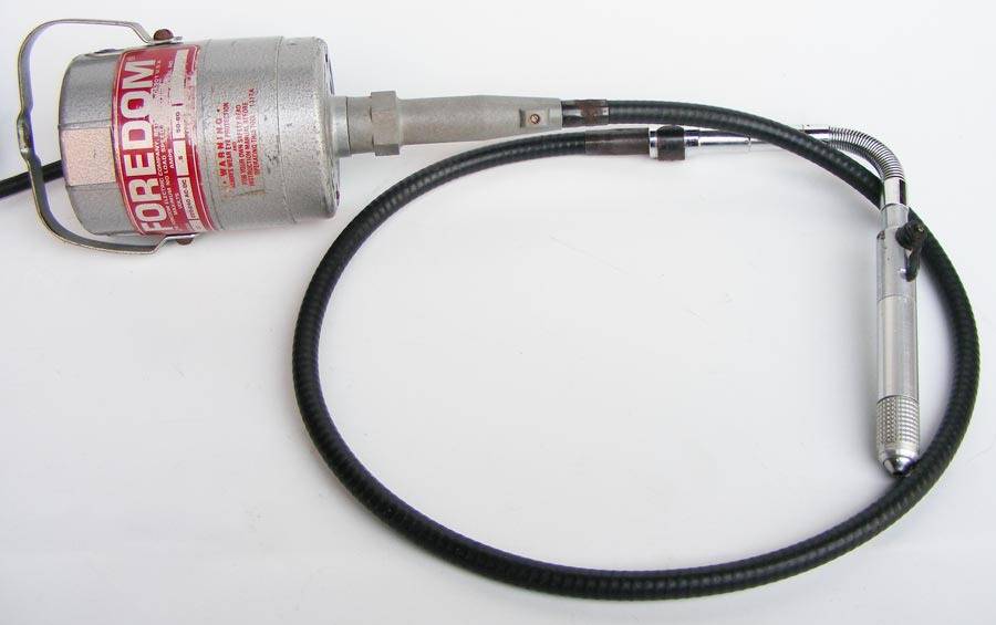 Vintage USA made Foredom dentist's overhead drill/rotatry tool - sanding, polishing, drilling