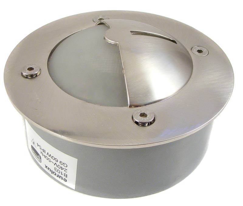 Eurolux Stainless Steel Outdoor Recessed Wall Light/Bulkhead