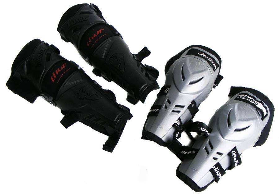 2 Pairs Used Motocross Knee protectors with movable knee joints - Thorinx/Polisport