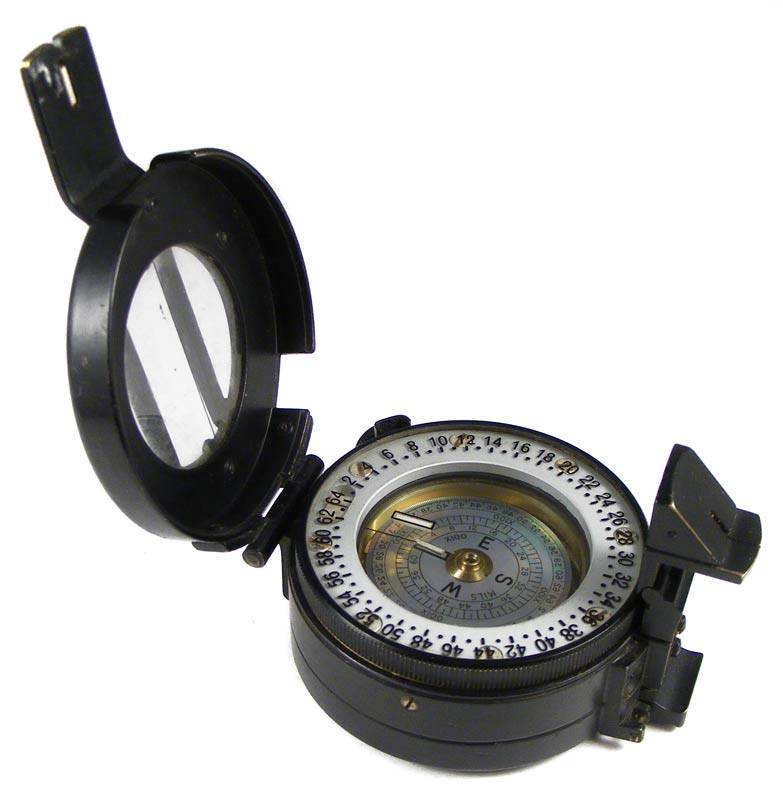 Vintage Francis Barker M73 Military Prismatic Compass - Mils AQ224-UK made, brass, scarce compass