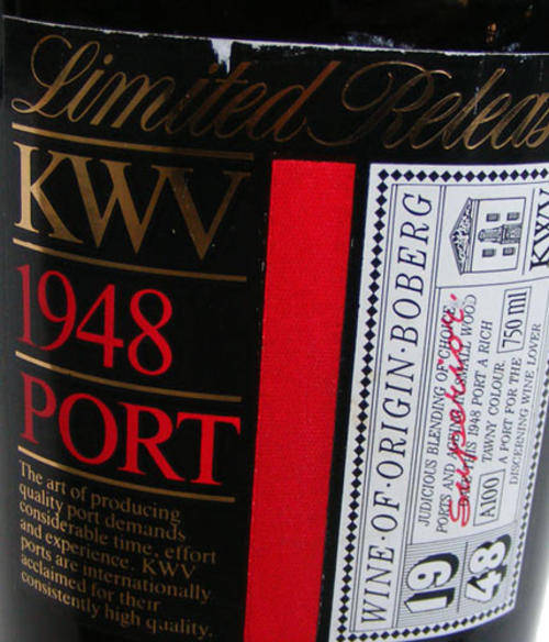 KWV 1948 tawny Port - 67year old collectors wine