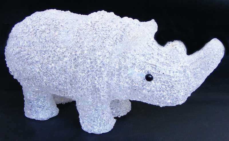 Save the rhino! Cute Novelty 12 LED Rhino desktop light - 3x AA battery powered