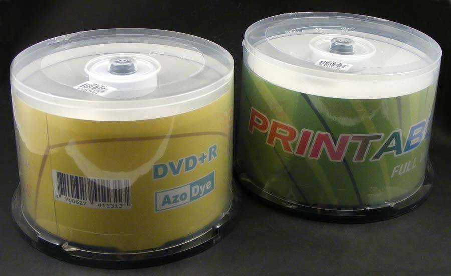 100 DVD+R printable discs - 2x 50pc spindle packs - Everlotus