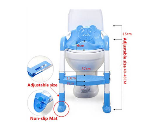 Kids Potty Training Toilet Ladder Portable Folding Chair Adjustable Step Stool Ladder for Baby